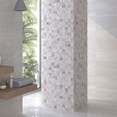 Atrium Kios Gris Relieve Glazed Porcelain Wall Tile Wall