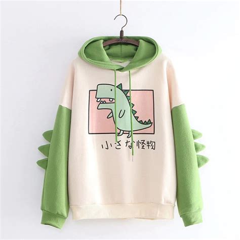 Cute Hoodie Dinosaur Kids Pullover Hoodie Cartoon Dinosaur Etsy