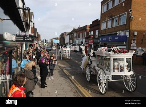 The Funeral Cortege Makes Its Way To St John The Baptist Church