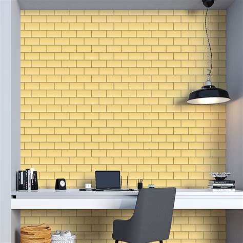 Yellow Glossy Ceramic Tile 4x8x932 Ceramic Flooring Yellow Ceramic