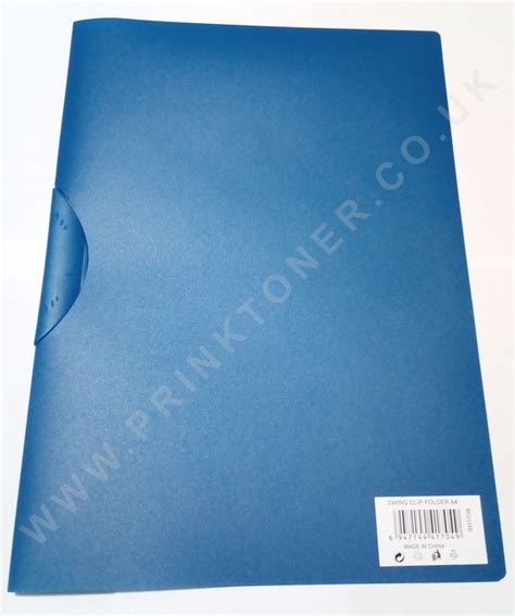 A4 Swing Clip File Folder Polypropylene Presentation Folder Blue Colour