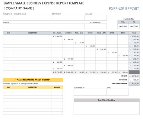 Free Excel Spreadsheet Templates For Small Business