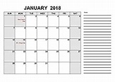 Free 2018 PDF Calendar Templates - Download & Print 2018 calendar PDF