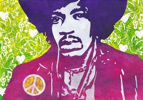 Heres Jimmy Peace Love And Music Stencil Artwork By Helen Parkinson