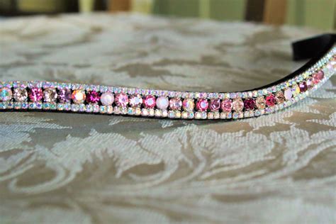 Swarovski Tiffany Pink Unicorn Browband Horse Tack Diy Crystal