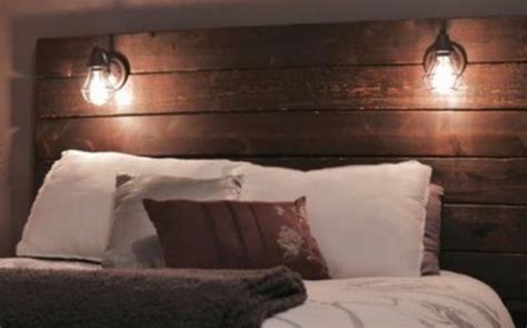 Absolutely Stunning Rustic Style Headboards With Lights For Reading Or
