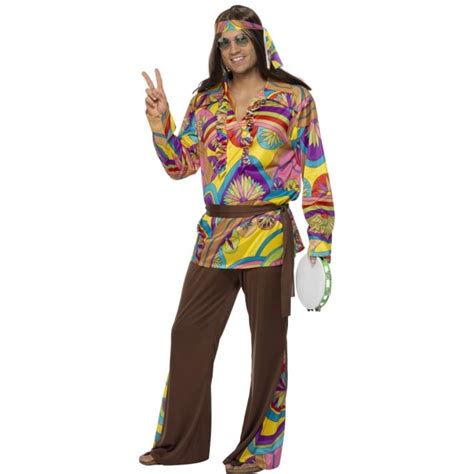 psychedelic hippie man adult costume