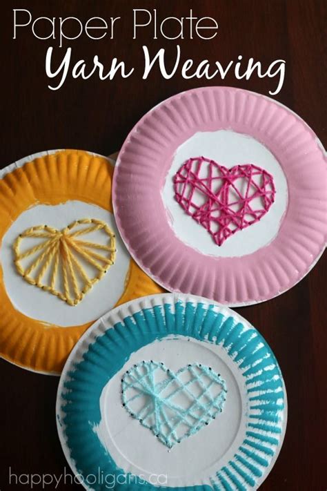 Paper Plate Yarn Weaving Activity For Kids