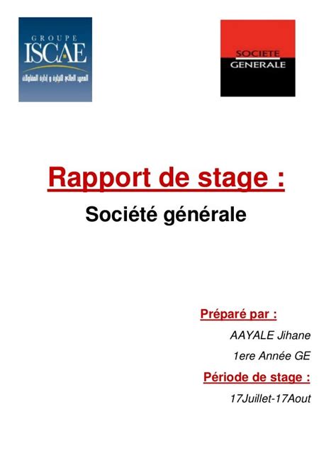 Exemple Rapport De Stage Bts Cgo Document Online