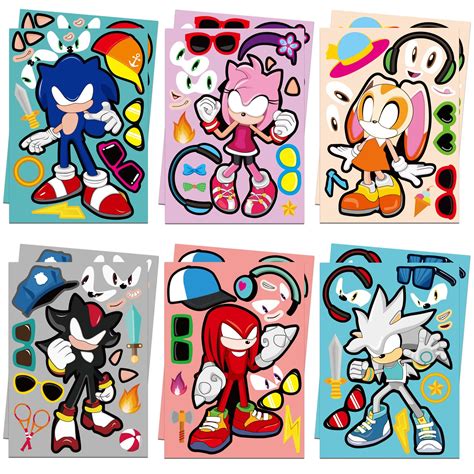 Buy Sonic Party Favors 36pcs Make Your Own Sonic Toys Stickers Sheet