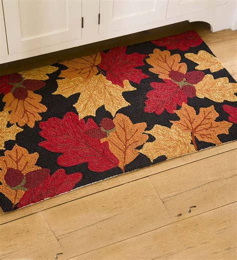 Falling Leaves Indooroutdoor Accent Rug Consists Of Quality Hand