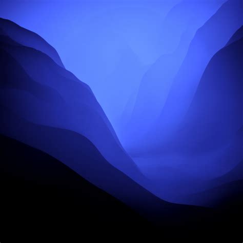 Macos Monterey Wallpaper 4k Stock Blue Dark Mode Layers 5k
