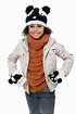 Cute little girl in fashionable warm winter clothes | Stock Photo ...