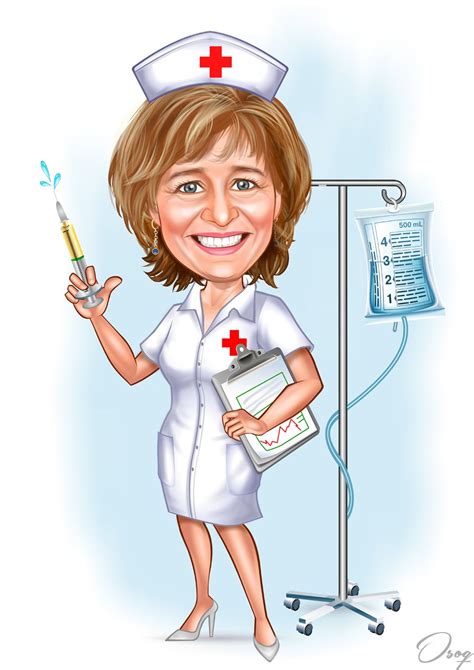 Nurse Cartoon Nurse Cartoon Caricature Custom Cartoons