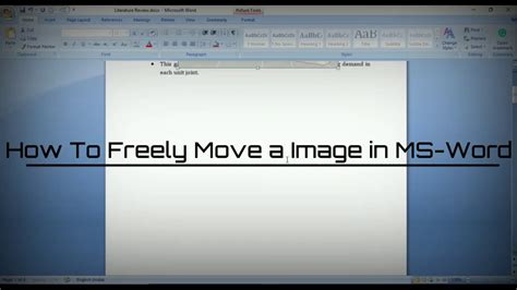 How To Easily Movedrag Image Freely In Ms Word Ms Word में Image को