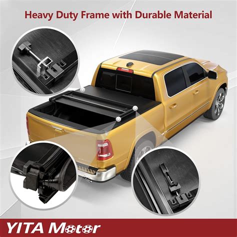 Yitamotor Soft Tri Fold Truck Bed Tonneau Cover Compatible With 2014