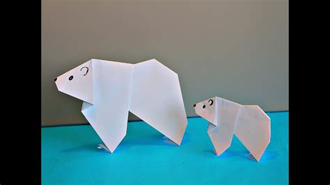 Белый Медведь из бумагиoso Polar De Papel Origami Fácilorigami Polar