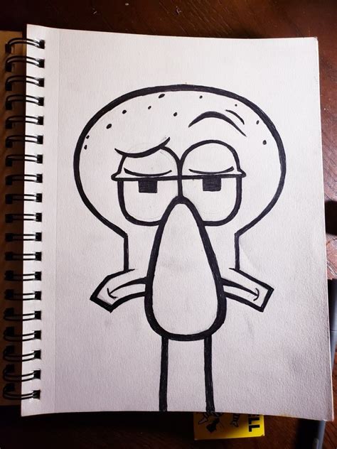 Squidward Drawing Creative Drawing Squidward Drawings