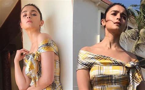 Alia Bhatts Off Shoulder Yellow Plaid Dress Is The Perfect Outfit For