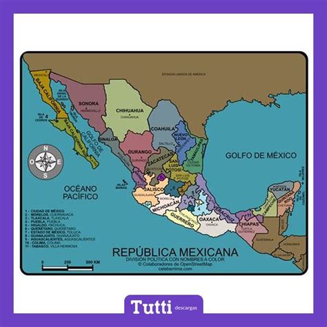 Lista Foto Colores Del Mapa De La Rep Blica Mexicana Alta 39672 Hot