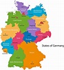 Mapa de regiones y provincias de Alemania - OrangeSmile.com