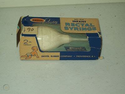 Vintage Infant Rectal Syringe American Made Davol Rubber Co In Box