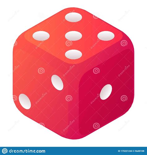 Lose Dice Icon Isometric Style Stock Vector Illustration Of Roll