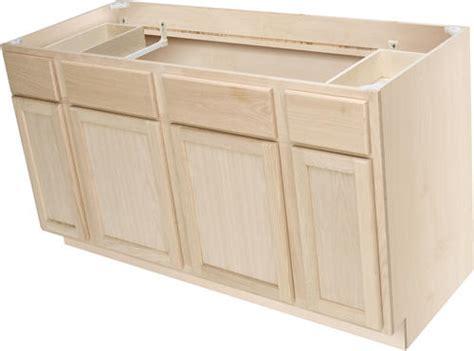 Builders surplus carries 6 different styles of unfinished cabinets: Quality One™ 60" x 34-1/2" Unfinished Premium Oak Sink ...