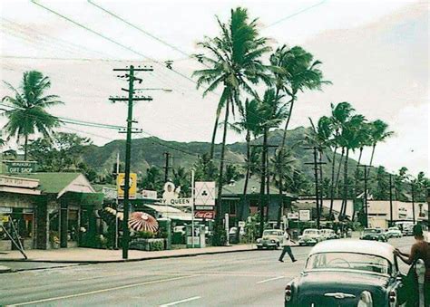 1950s Kalakaua Blvd Oahu Hawaii Hawaii Pictures Tiki Hawaii