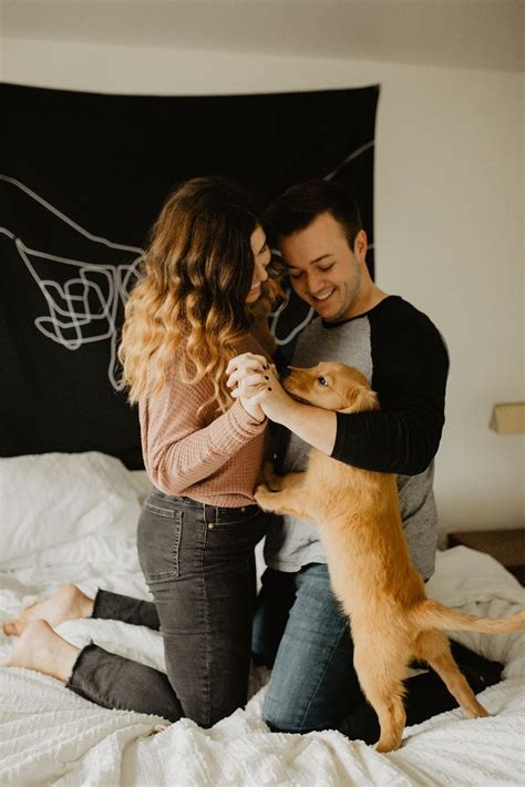 In Home Dog Couple Session Dog Photoshoot Cute Couples Cuddling