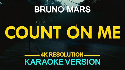 Count On Me Karaoke Bruno Mars Youtube
