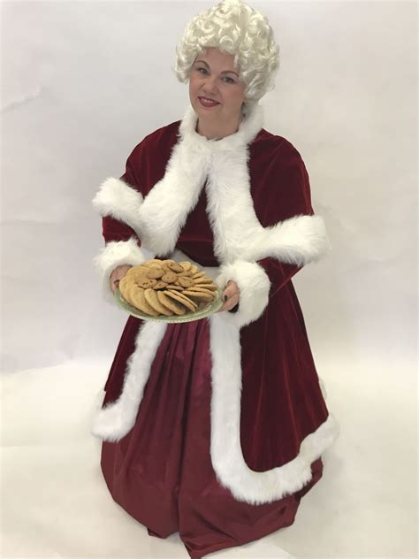 Planetsanta Com Mrs Claus Costumes White Christmas Velvet Mrs
