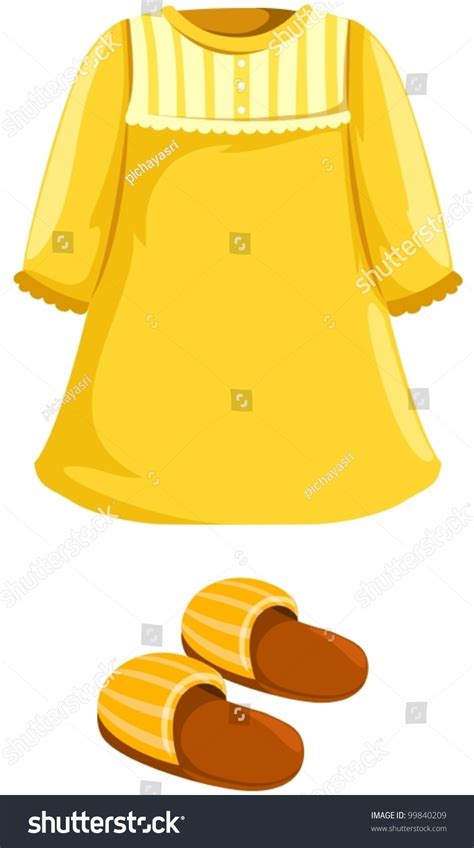 Illustration Of Isolated Pajamas With Slipper Royalty Free Stock