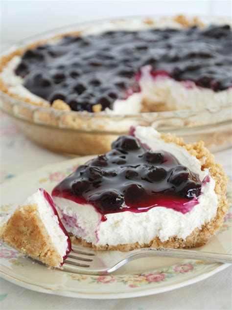 No Bake Blueberry Cheesecake Pie The Merrythought