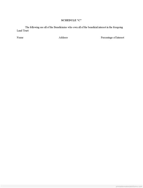 Printable Land Trust Agreement Sample Form Pdf And Word
