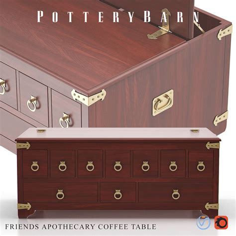 The one with the apothecary table: Friends Apothecary Coffee Table from Pottery Barn ...