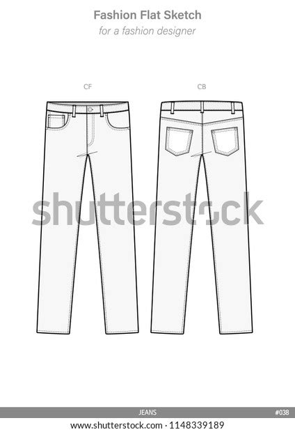 Draw Technical Fashion Sketches For Denim Jeans Vlr Eng Br