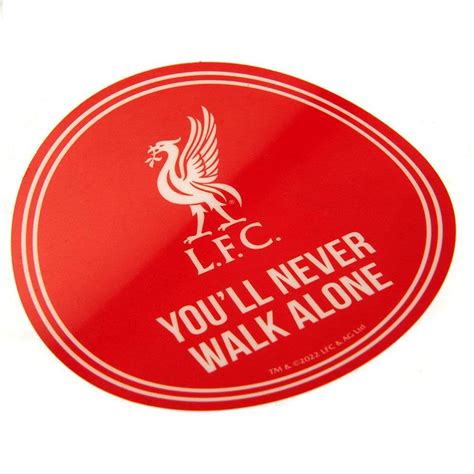 Liverpool Fc Car Sticker Ynwa Lfc Merchandise Football Ts Shop