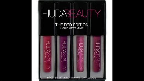 Huda Beauty Liquid Matte Minis In Red Edition Swatch And Review Youtube