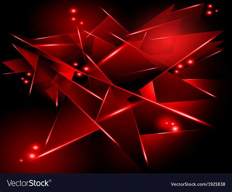 Abstract Black Background With Red Geometric Vector Image