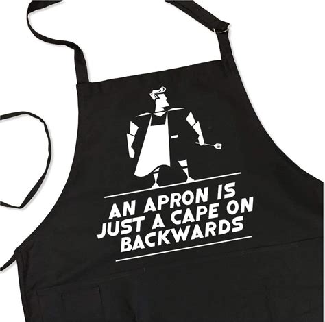 Bbq Grill Apron Apron Is Just A Cape On Backwards Funny Superhero