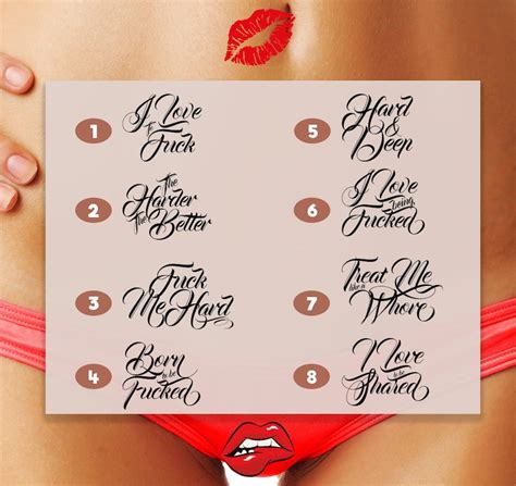 3x Kinky Adult Temporary Tattoos Tramp Stamps Ddlg Bdsm Etsy Denmark