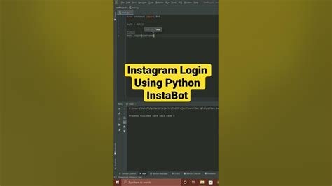 Instagram Login Using Python Instabot Youtube