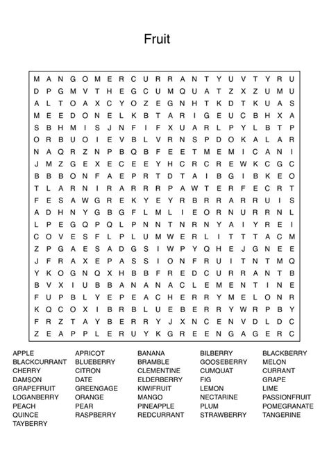 Giant Word Search Printable