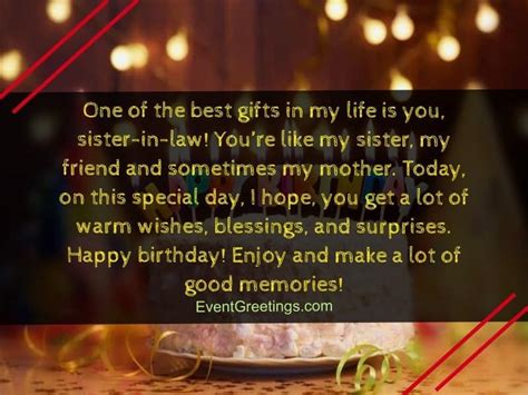 May your special day bring you all the joy and love you could handle.and then some. 45 Best Birthday Wishes And Quotes for Sister In Law To ...