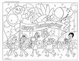 Thanksgiving Coloring Parade Happy Printable Sheets Disney Fun Number Chinese Frugal Bingo Activity Preschool Halloween Printables Ecoloringpage Giving Thanks Cute sketch template
