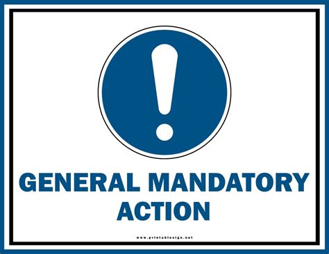 Mandatory Action Sign Download Free Printable Signs