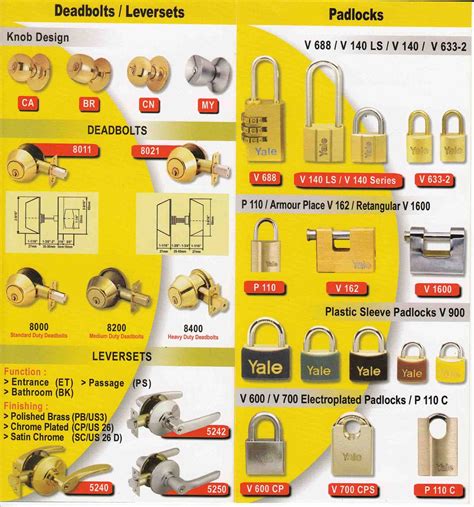 Yale ytl 070 paket set 5 in 1. Kunci Pintu YALE - Media Bangunan