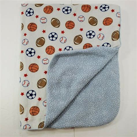 See more ideas about carters baby blanket, carters baby, carters. Carters Baby Blanket Blue Sports Balls with Sherpa Back ...