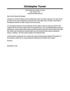 Customer service is all about helping people. Best Free Cover Letter Samples for any Job | LiveCareer